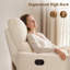 Fauteuil à bascule pivotant à dossier haut 360 avec 2 coussins Beige Nursery Chairs-101193403