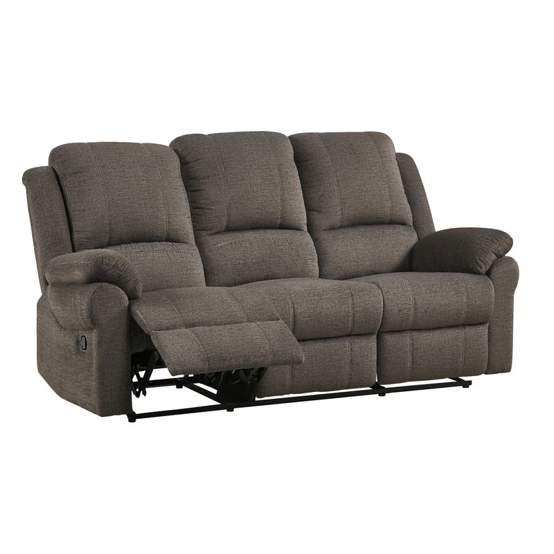Canapé inclinable, chenille brune, Brown