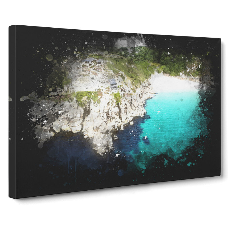 Porthcurno Beach in Cornwall - Wrapped Canvas Graphic Art, 50cm H x 76cm W x 3cm D