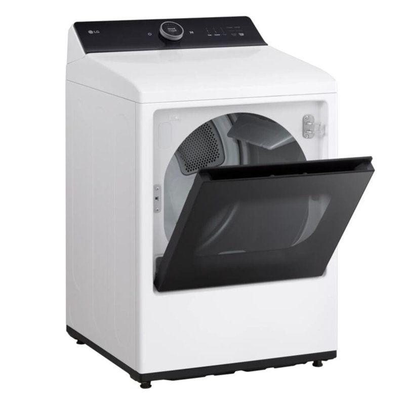 LG 7,3 pi³ Porte très grande capacité à gaz Turbosteam LG Easy Connect, connexion Wi-Fi, blanc