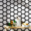 Carreau de mosaïque mural en porcelaine de 10 po 1/4 po x 11-7 / 8 po Metro White