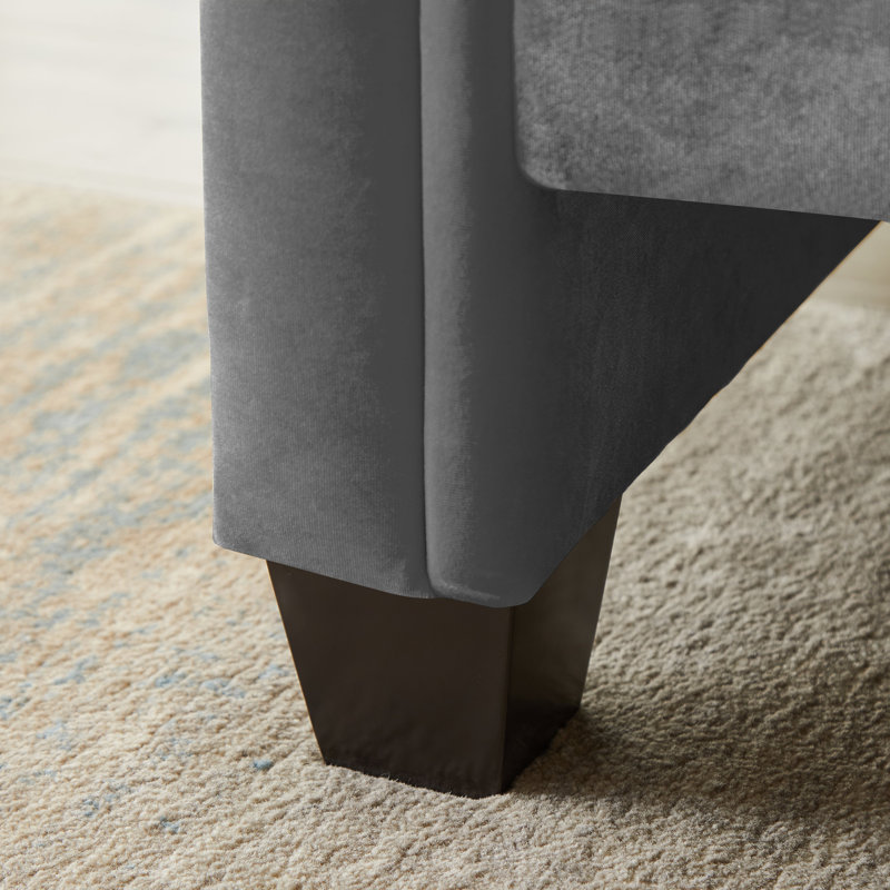 Banc rembourré Decimus, Gris