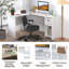 Bureau en L avec tablettes pour bureau à domicile ou bureau, coin bureau, blanc-2040494853