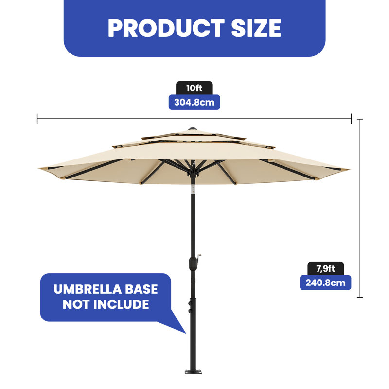 Parasol de marché 10 po Indianapolis