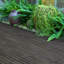 Carreaux de terrasse entrelacés à rayures, bois d'acacia gris clair carré 12 po x 12 po-122988012