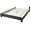 Lit de grand lit en tissu de laine gris anthracite