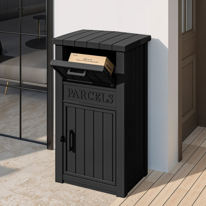 24 Gal Outdoor Package Delivery Box, Black