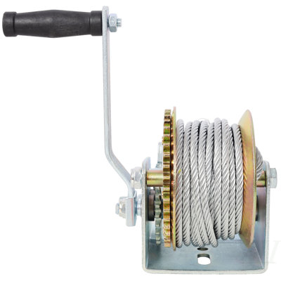 3500LBS Hand Winch,with 32.8FT Steel Cable,Galvanized Shell,4.1:2.4:1 Gear Ratio Portable Winch,Two-Way Ratchet,Manual Operated Hand Crank Winch for Trailer, Boat or ATV Towing