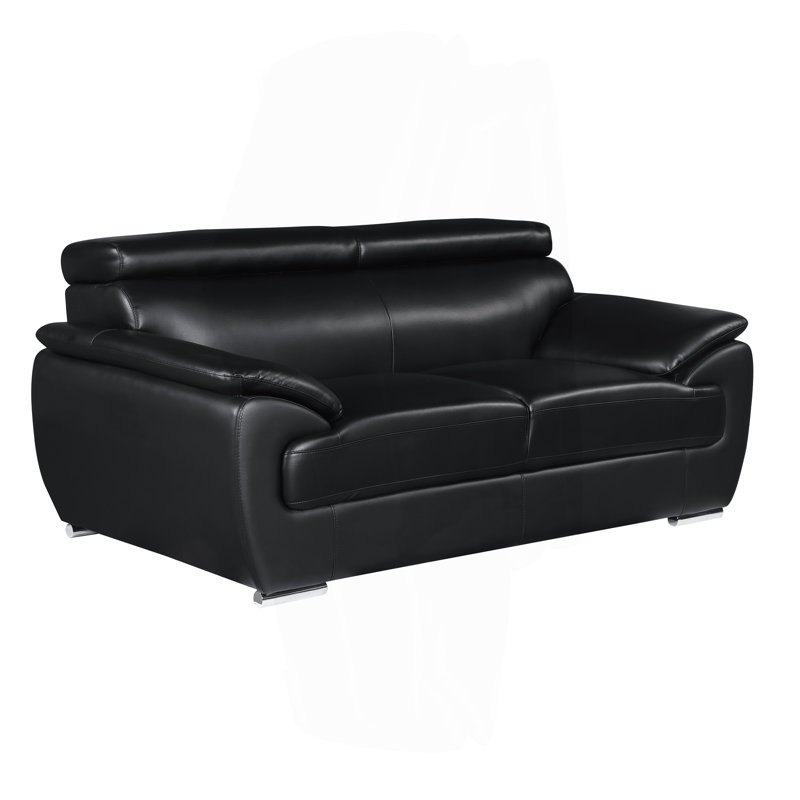 Causeuse de salon en cuir Breezeknoll, Noir