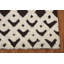 Tapis noir / ivoire en laine noué à la main de conception unique 5 pi 8 po x 8 pi