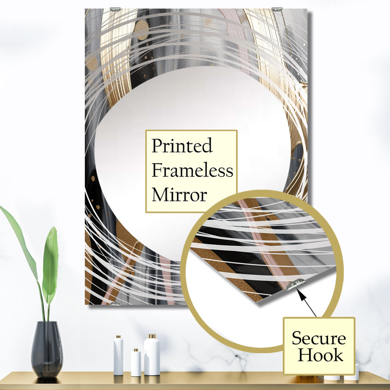Hardison - Abstract Shapes Mirror Wall Decor MIR137789, 40" x 30"