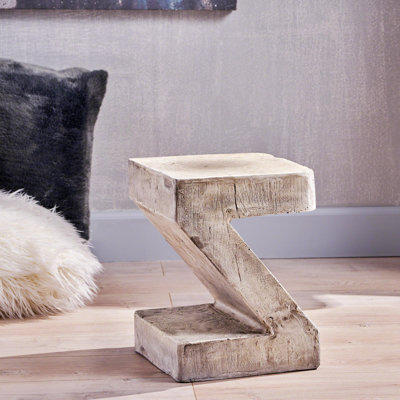 Concrete Side Table - Sophisticated Outdoor End Tables For Patio, Stone Side Table Versatile Accent Desk