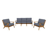 Hatteras Outdoor 3 - Piece Teak Conversation Set