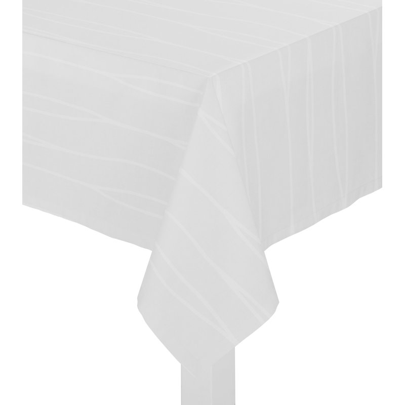 Cassian Tablecloth, White, 130cm W x 220cm L