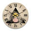 Transcendence Retro Triangular Minimal I - Modern Geometric Oversized Wood Wall Clock-469546653