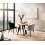 80 cm Acacia Round Wood Top Dining Table with Iron Base
