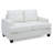 Charming Transitional Loveseat In White