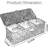 Seagrass Storage Basket With Lid And 3 Compartments, Rectangular Organizer Bin For Shelves In Bathroom, Closet, Kitchen, And Office