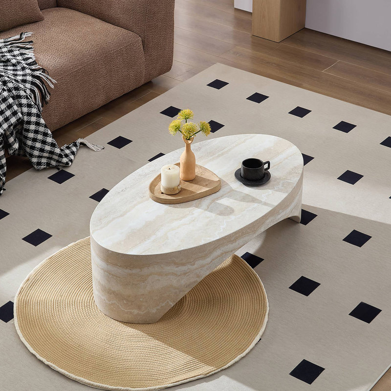 Table d'appoint The Oval, Blanc
