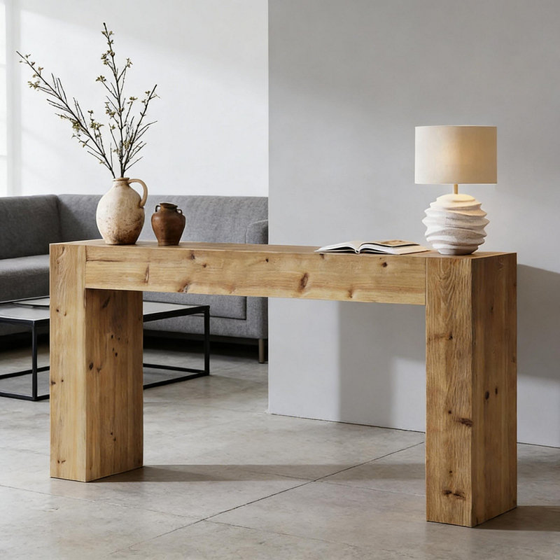 Console minimaliste en bois pour le couloir ou le salon | Idée de cadeau, Naturel