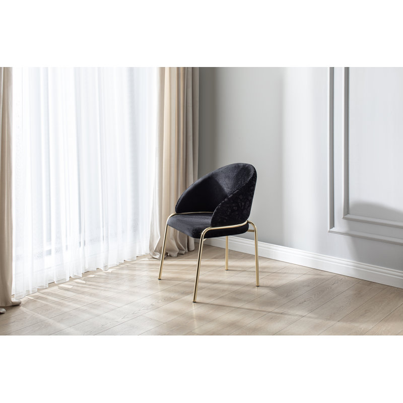Chaise d'appoint Onyx, Doré, Noir