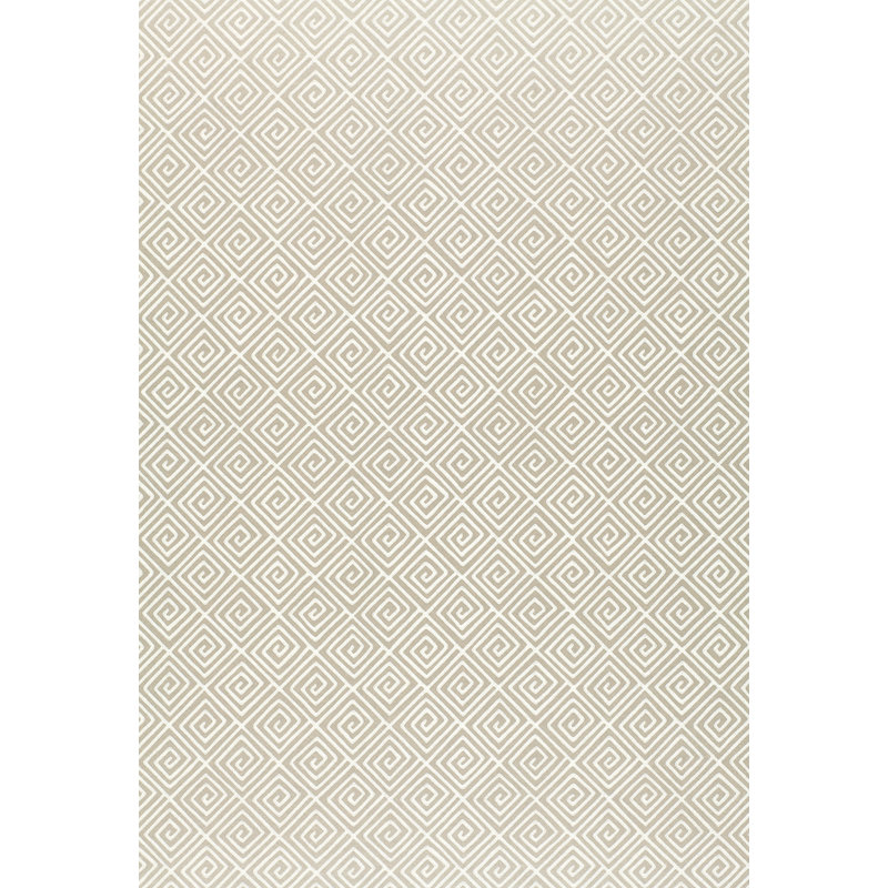 Papier peint Greek Key, Argent argent