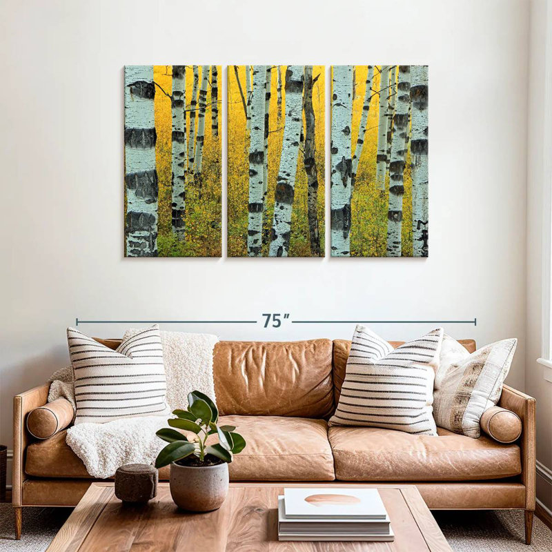 Harnek Abstract Aspen Tree, 36" H x 57" W