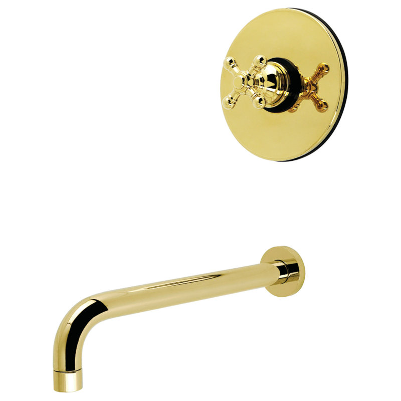 Kingston Brass Metropolitan Single-Handle Pressure Balanced Tub Faucet, Polished Brass