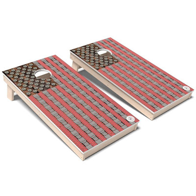 Ensemble de jeu de cornhole composite toutes saisons avec drapeau américain