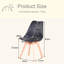 42.5cm Modern style Dining Chair, Padded Plastic Side Chair with Solid Wood Legs-280027449-343382744