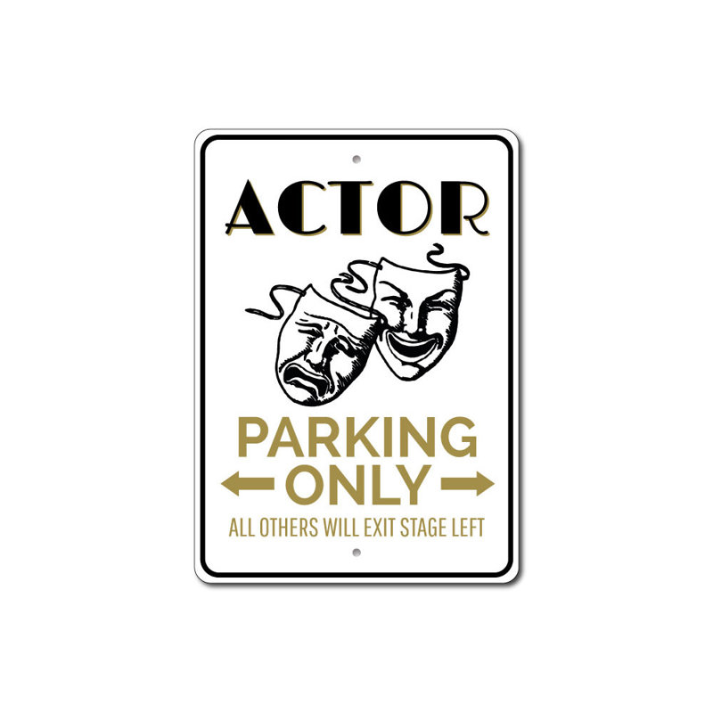 Plaque en aluminium Drama Mask, H 10 po x l 14 po x P 0,04 po