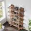 Bibliothèque étagère en bois manufacturé à 5 niveaux H 70,86 "x l 47,24" Exilorme