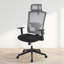 Chaise de bureau ergonomique en maille à dossier haut, chaise de bureau robuste pouvant supporter jusqu'à 159 kg (350 lb) avec appui-tête réglable, soutien lombaire, fonction inclinable et accoudoirs pliables.-575716266