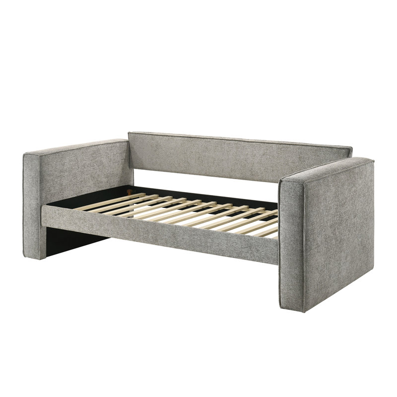Lit de jour simple avec couchette Youssef, Gris ardoise