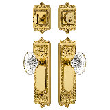 Nostalgic Warehouse Egg & Dart Entry Set with Oval Fluted Crystal