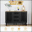 Commode à 3 tiroirs et 4 tablettes avec grille à lattes, style moderne pour rangement organisé