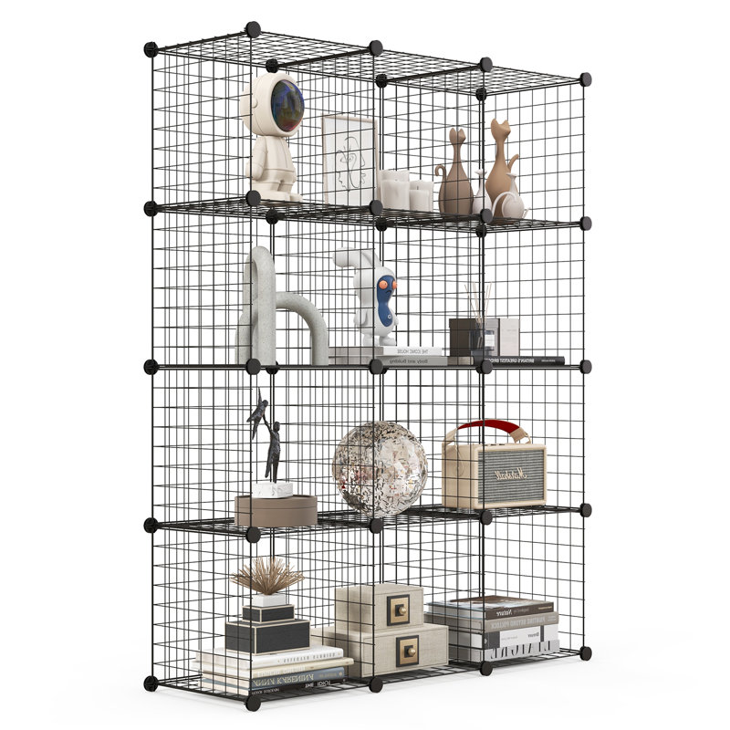 Derex 110 cm H x 75 cm W Iron Geometric Bookcase