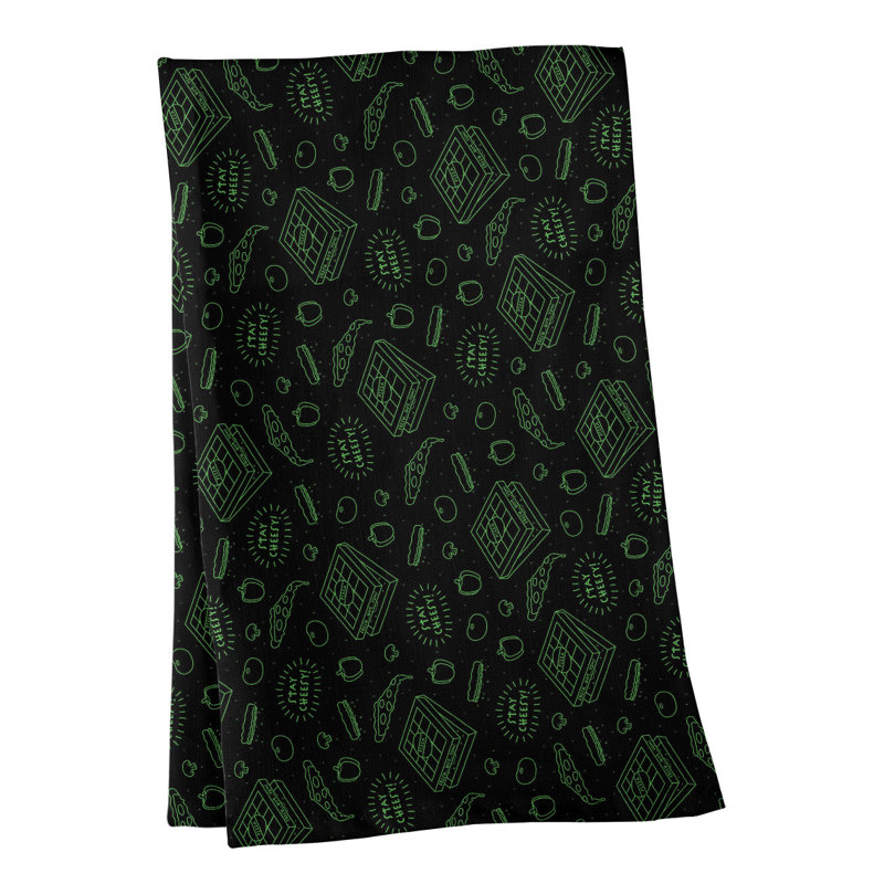 Mcguinness Tea Towel Kitchen Towel, Cotton Twill, Green