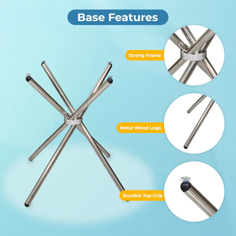 Base de table en acier, Chrome
