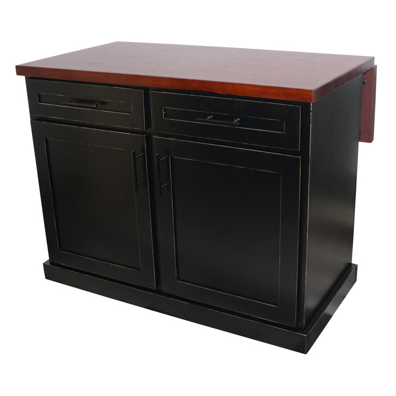 Keidra Solid Wood Top Kitchen Island