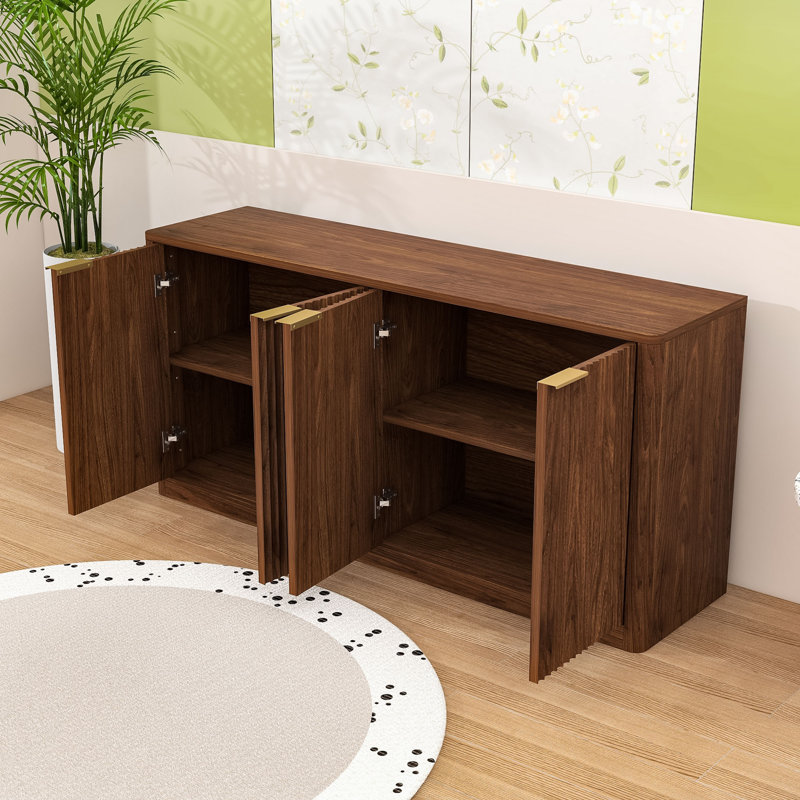 Armoire de rangement Elegant Wave, Noyer