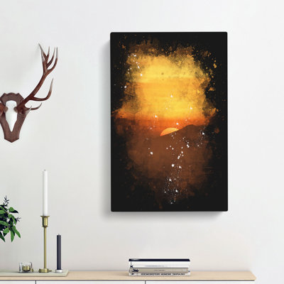 Orange Sunset Abstract - Wrapped Canvas Print