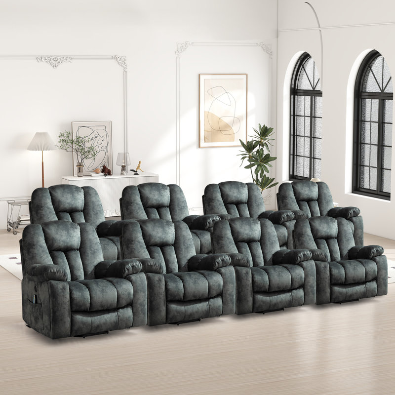 Super Soft and Oversize Power Lift Assist Recliner Chair Power Reclining Heated Massage Chair, Gray Microfiber/Microsuede