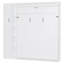 Grand lit mural blanc avec tablettes, garde-robe et lumières à DEL, pliable pour une utilisation multiple dans une petite chambre d'amis, appartement approprié