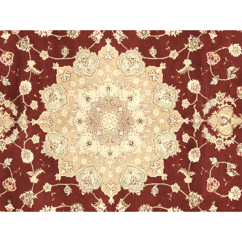 Handmade Silk and Wool Area Rug