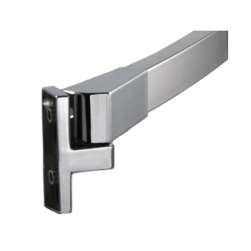60'' Curved Fixed Shower Curtain Rod, Polished Chrome