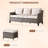3 Pieces Patio Furniture Sofa Set-Outdoor Wicker Patio Furniture With Ottomans And All-Weather Patio Conversation Set For Backyard Porch Garden-603186313-603186304