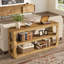 Console en bois massif avec rangement à 3 niveaux, canapé de 63 po de long pour le couloir, le salon, le vestibule ou la chambre à coucher