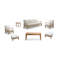 Outdoor 7 - Piece Teak Conversation Set