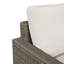 Dumont 1-Piece Wicker Patio 3-Seater Sofa With Beige Cushions